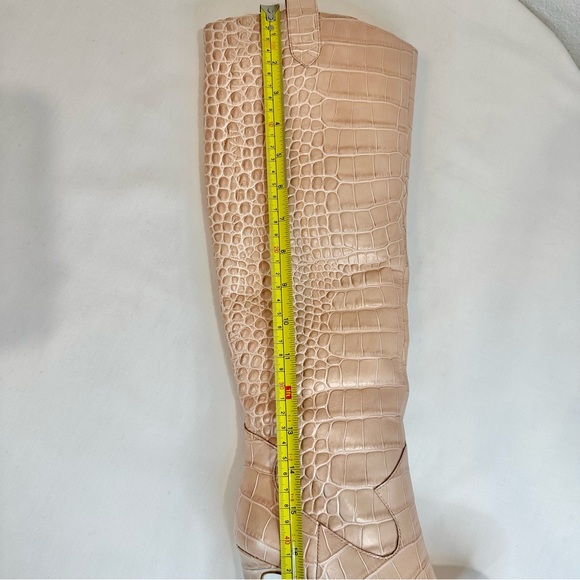 Vince Camuto Beige/Nude Croc Knee High Boots - Picture 9 of 13